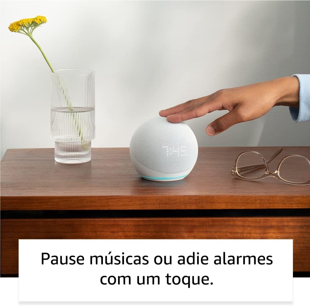 Echo Dot 5ª geração com Relógio | Smart speaker com Alexa | Display de LED ainda melhor | Cor Branca - Imagem 7
