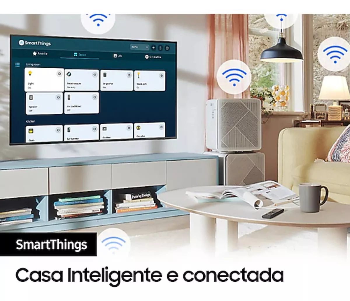 Smart Tv 50'' 4k Uhd 50cu7700 2023 Preta Samsung - Imagem 7