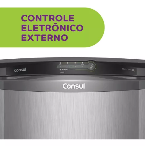 Geladeira auto defrost CRB39A 342L inox Consul - Imagem 6