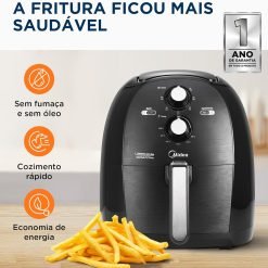 Alternative view of Fritadeira Airfryer Sem Óleo 5,3L,220V, 1700W Preto FRB50P, Midea