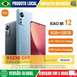 Xiaomi Mi 12 8GB RAM 128GB ROM Android 5G Celular Versão Global