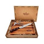 Kit Churrasco Tábua Garfo Faca Churrasqueiro Oficial da Família