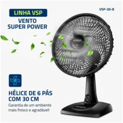 Alternative view of Ventilador Mondial Super Power VSP-30-B 30cm 6 Pas 3 Velocidades 60W