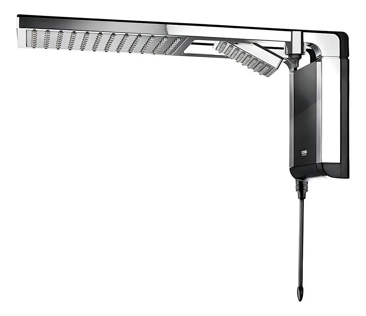 Chuveiro Lorenzetti Acqua Duo Elétrico de Parede Preto Cromado 7800w 220v - Imagem 3