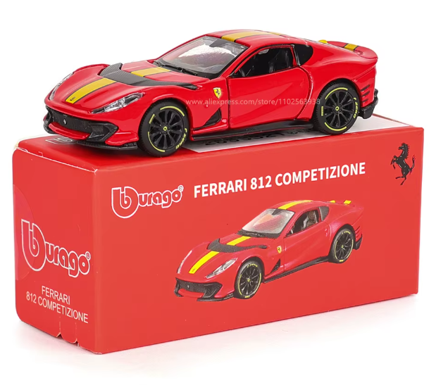 Bburago 1:64 Genuína Ferrari Sp1 812 Competizione Enzo F40 F12tdf Sf90 Modelo de Carro Série Infantil Brinquedos