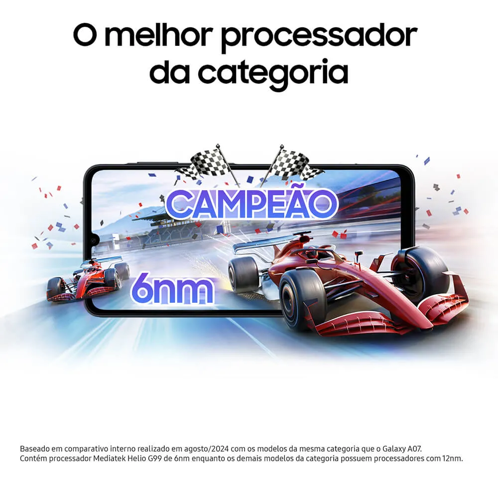 Celular Samsung Galaxy A07 128gb, 4gb, Câmera 50mp, Tela 6.7 , Proteção Ip54, Processador 6nm - Preto - Imagem 4