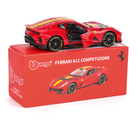 Bburago 1:64 Genuína Ferrari Sp1 812 Competizione Enzo F40 F12tdf Sf90 Modelo de Carro Série Infantil Brinquedos - Imagem 3