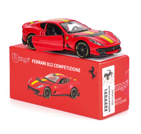 Bburago 1:64 Genuína Ferrari Sp1 812 Competizione Enzo F40 F12tdf Sf90 Modelo de Carro Série Infantil Brinquedos - Imagem 4