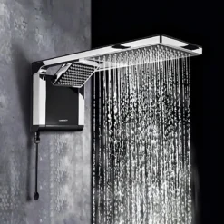 Chuveiro Lorenzetti Acqua Duo Elétrico de Parede Preto Cromado 7800w 220v