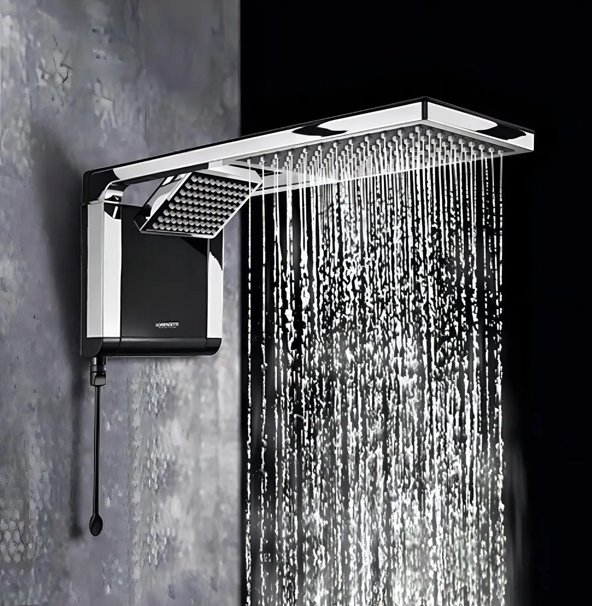 Chuveiro Lorenzetti Acqua Duo Elétrico de Parede Preto Cromado 7800w 220v