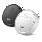 Robô Aspirador Inteligente Branco/Preto - Limpeza Automática e Design Compacto