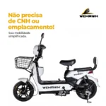 Bicicleta Scooter Elétrica 500W Bike WeHawk WX-03 Basket – Bateria 48V 12Ah Removível Autopropelido