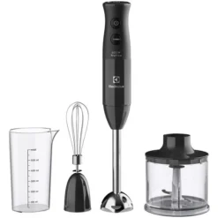 Mixer 3 em 1 Electrolux Cinza 600W com Haste em Inox e Tecnologia TruFlow (EIB20)