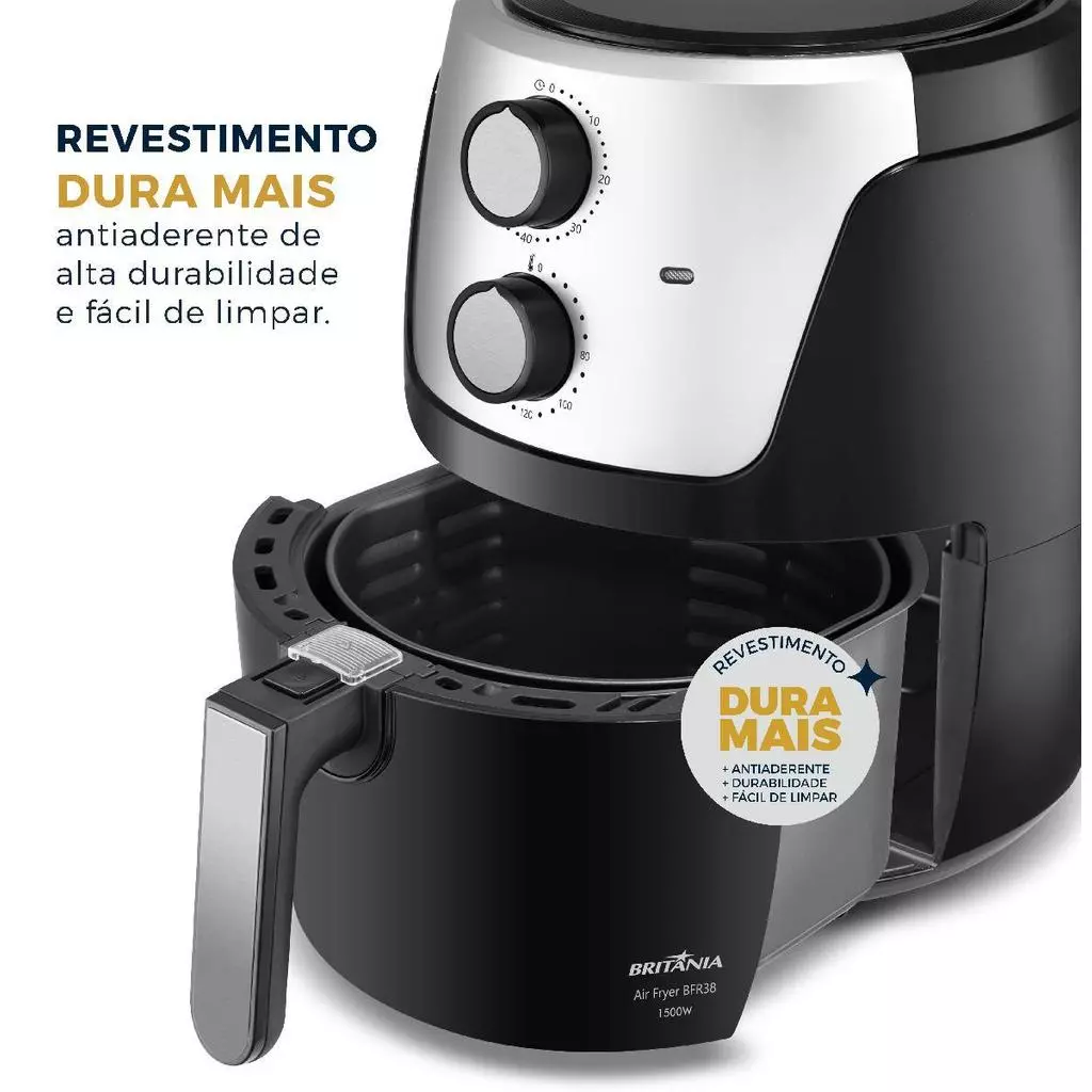 Air Fryer Britânia 4,2L Dura Mais 1500W BFR38 - Imagem 5