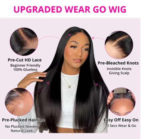 Tuneful 13x6 Laço Frontal Perucas de Cabelo Humano Em Linha Reta 30 Polegada Pré Arrancado Hd Frente do Laço Perucas de Cabelo Humano Sem Cola Pronto para Usar. - Imagem 3