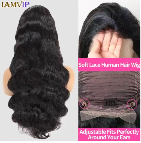 250% 30-36 Polegada Onda do Corpo 13x6 Hd Frontal Cabelo Humano Pré-arrancado Laço Brasileiro Remy 13x4 Peruca Dianteira 4x4 Fechamento Com Hd Renda Completa - Imagem 5