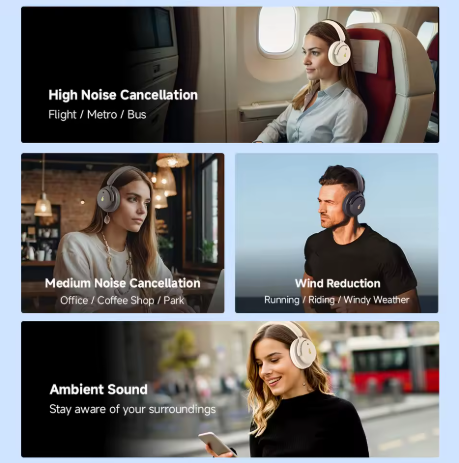 Edifier H9 Fones de Ouvido Sem Fio Com Cancelamento de Ruído Ativo Bluetooth 5.4 Fone de Ouvido Áudio de Alta Resolução 75h Bateria Design Dobrável - Imagem 4