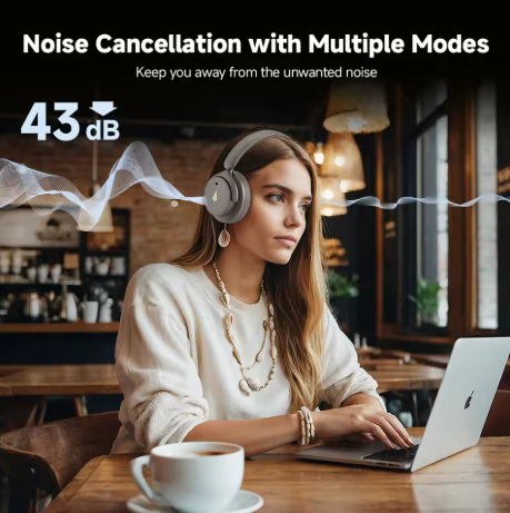 Edifier H9 Fones de Ouvido Sem Fio Com Cancelamento de Ruído Ativo Bluetooth 5.4 Fone de Ouvido Áudio de Alta Resolução 75h Bateria Design Dobrável - Imagem 5