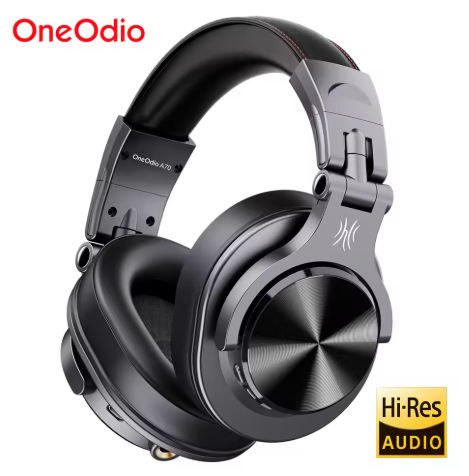 Fones de Ouvido Bluetooth Oneodio Fusion A70 com Áudio Hi-Res, Headset Sem Fio Over Ear, 72H, Monitor de Estúdio Profissional, Fones de Ouvido HiFi para DJ - Imagem 2