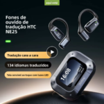 Auriculares Tradutor Ai - Htc Ne25 Fones de Ouvido Bluetooth Lcd Touch Screen Sport Fones de Ouvido Sem Fio de Longa Vida Com Microfone Hd