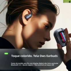 Alternative view of Auriculares Tradutor Ai - Htc Ne25 Fones de Ouvido Bluetooth Lcd Touch Screen Sport Fones de Ouvido Sem Fio de Longa Vida Com Microfone Hd