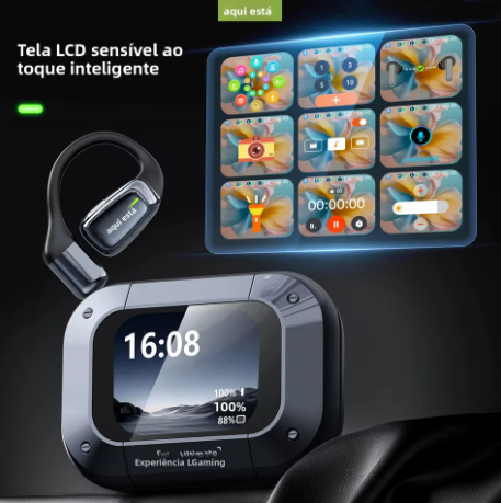 Auriculares Tradutor Ai - Htc Ne25 Fones de Ouvido Bluetooth Lcd Touch Screen Sport Fones de Ouvido Sem Fio de Longa Vida Com Microfone Hd - Imagem 6