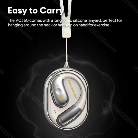 Monster Open Ear Ac360 Fone de Ouvido de Condução de ar Bluetooth 5.4 Ture Fones de Ouvido Sem Fio 360 ° Fone de Ouvido Esportivo Sem Fio Estéreo Ows - Imagem 6