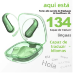 Htc Ne38 Bluetooth V6.0 Fone de Ouvido Ai Tradução Fones de Ouvido Ows Titânio-fio Sem Fio Fones de Ouvido Hd Chamadas Ultraleve Gancho