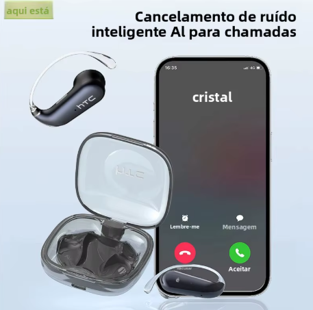 Htc Ne38 Bluetooth V6.0 Fone de Ouvido Ai Tradução Fones de Ouvido Ows Titânio-fio Sem Fio Fones de Ouvido Hd Chamadas Ultraleve Gancho - Imagem 5