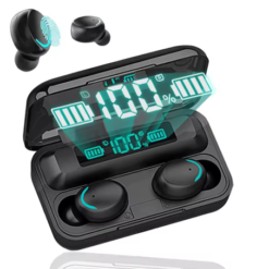 Fone Original Bluetooth 5.3 Preto Carrega Celular Bateria de Longa Duração Alta Performance