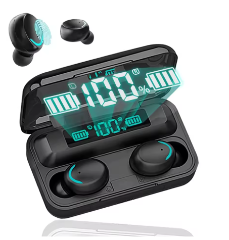 Fone Original Bluetooth 5.3 Preto Carrega Celular Bateria de Longa Duração Alta Performance