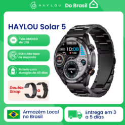 Alternative view of Haylou Solar 5 Smartwatchs 1.58 Display Amoled 60hz Relógio Inteligente Chamada de Voz 24h Monitoramento Saúde Esportes Smartwatch para Homem.