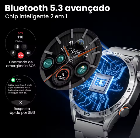 Haylou Solar 5 Smartwatchs 1.58 Display Amoled 60hz Relógio Inteligente Chamada de Voz 24h Monitoramento Saúde Esportes Smartwatch para Homem. - Imagem 6