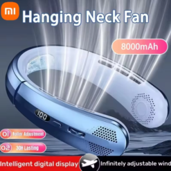 Ventilador Portátil Xiaomi 8000mah Usb de Pescoço, Sem Lâminas, Mini Recarregável, Silencioso, Com Display Digital Led, Ventiladores Elétricos 2026