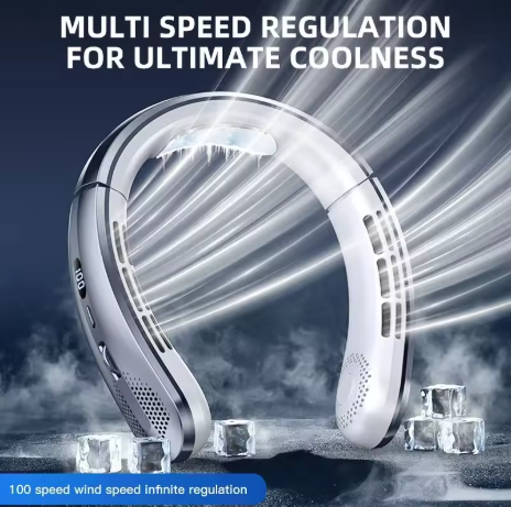 Ventilador Portátil Xiaomi 8000mah Usb de Pescoço, Sem Lâminas, Mini Recarregável, Silencioso, Com Display Digital Led, Ventiladores Elétricos 2026 - Imagem 3