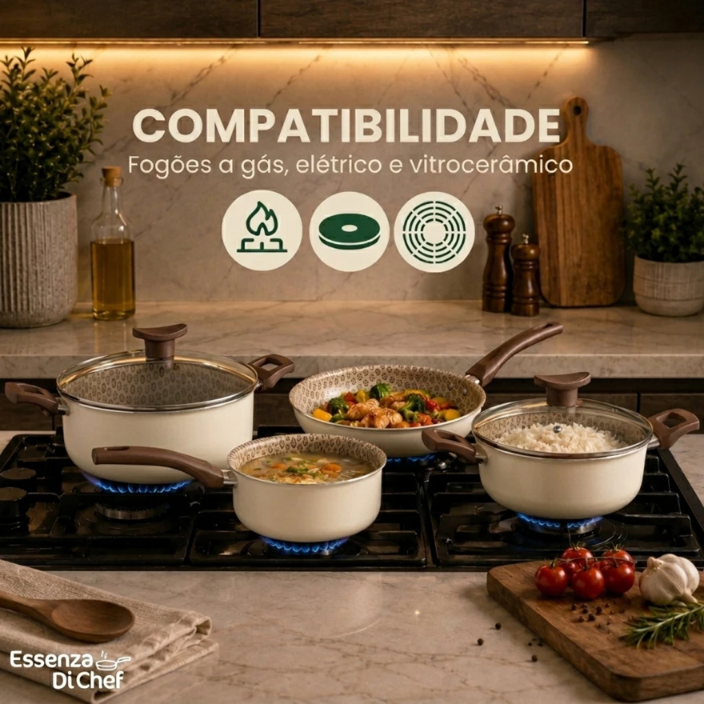 Jogo de Panelas Antiaderentes 10 Peças Prime – Conjunto Completo - Imagem 5